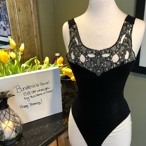 Lipsy London Bodysuit with beaded top